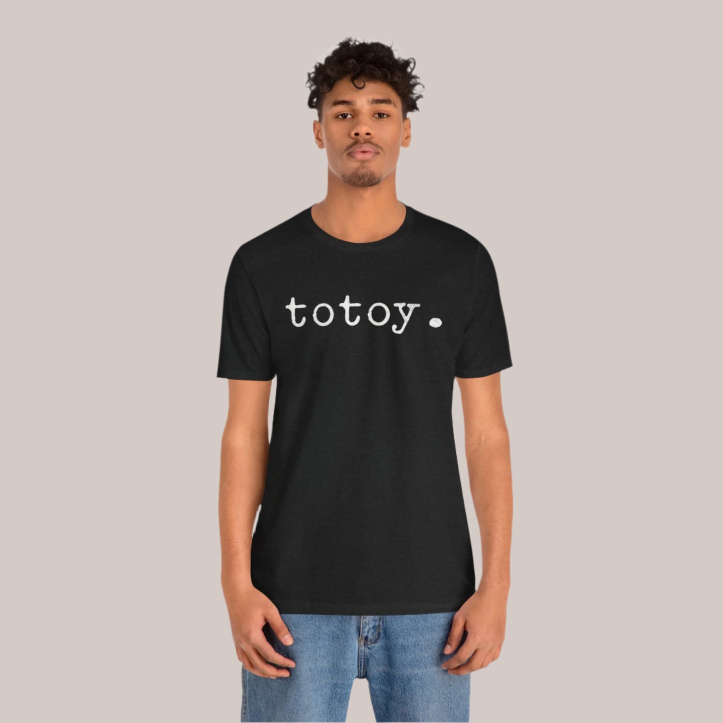 T-shirt with the word 'totoy.' in bold white font, part of PINOY TRIBO™'s Filipino-inspired apparel collection.