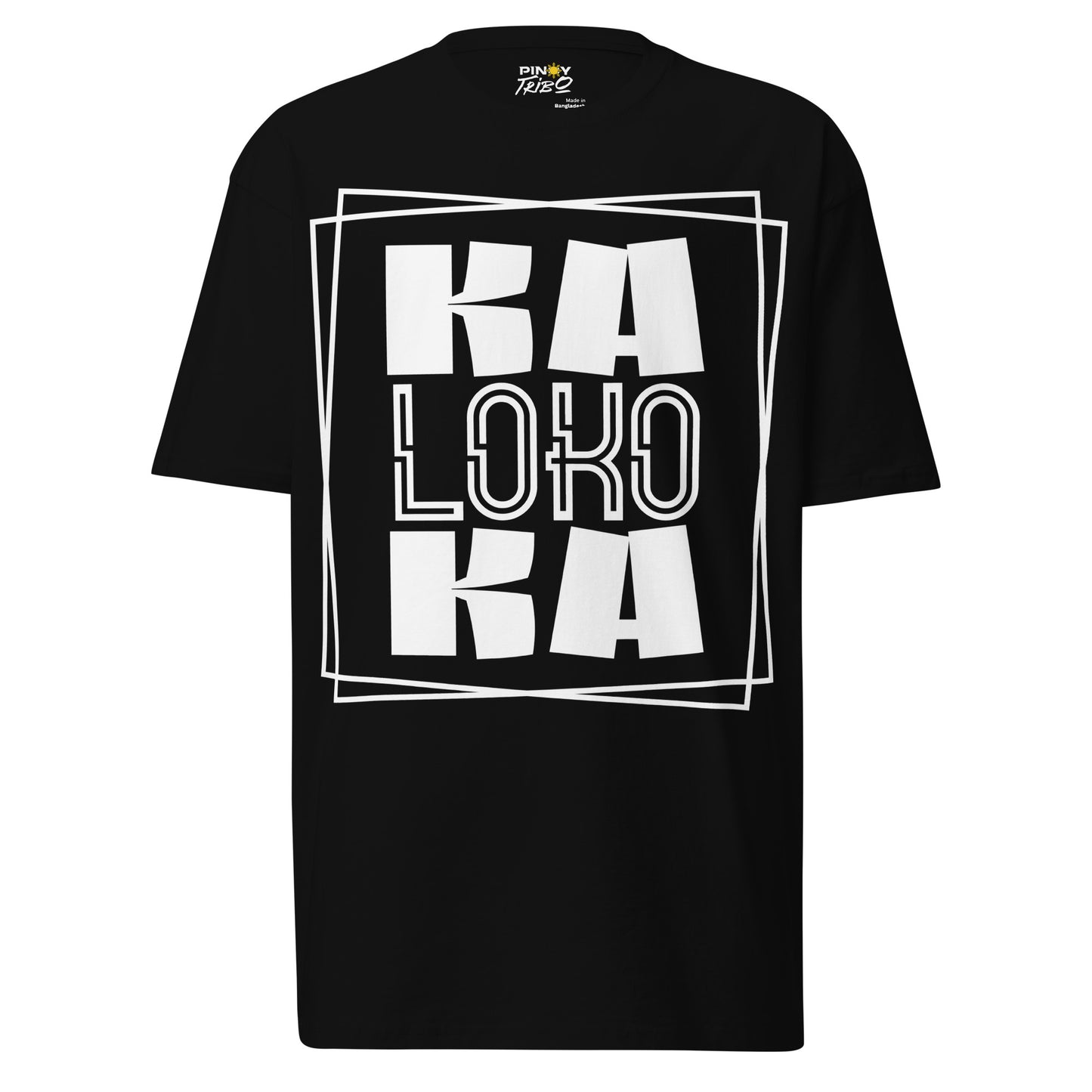Kaloko Ka Filipino Streetwear Graphic Tee featuring bold typography with a contemporary geometric design, celebrating humorous Filipino expressions.