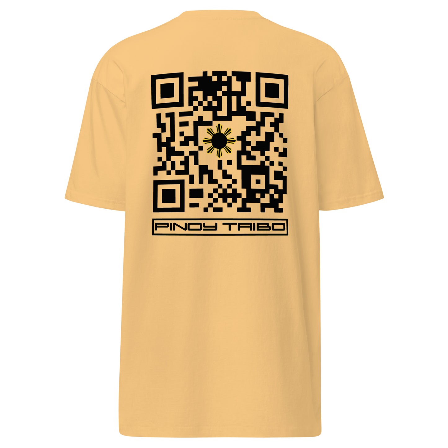 Pilipinas Brave and Resilient Filipino Streetwear Graphic Tee featuring a bold lion front design with intricate details and a QR code-inspired back print, symbolizing Filipino pride and resilience.