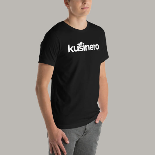 Graphic tee featuring the word 'Kusinero' with a chef hat icon, celebrating Filipino cooking and culinary pride.