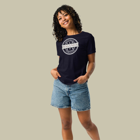 Officially Certified Maganda logo design featuring bold text with stars and a circular badge style.