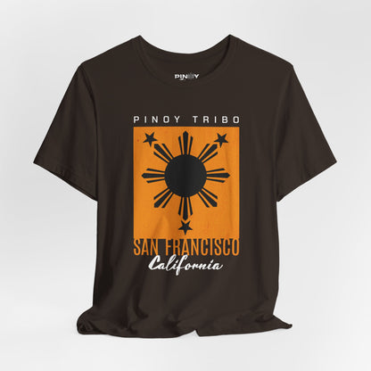 San Francisco California Minimalist Sun Tri-Star Tee