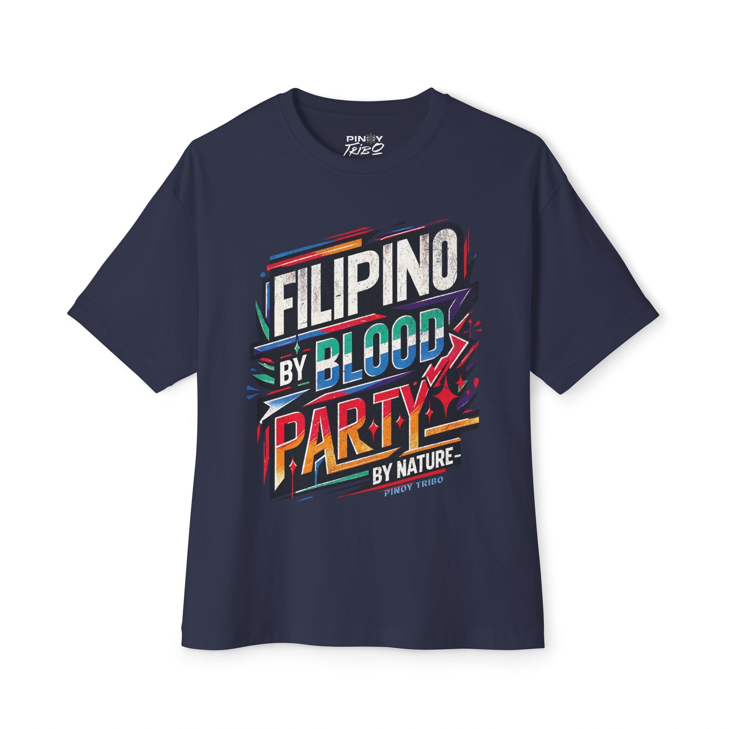 Filipino By Blood Distressed Style Streetwear Tee