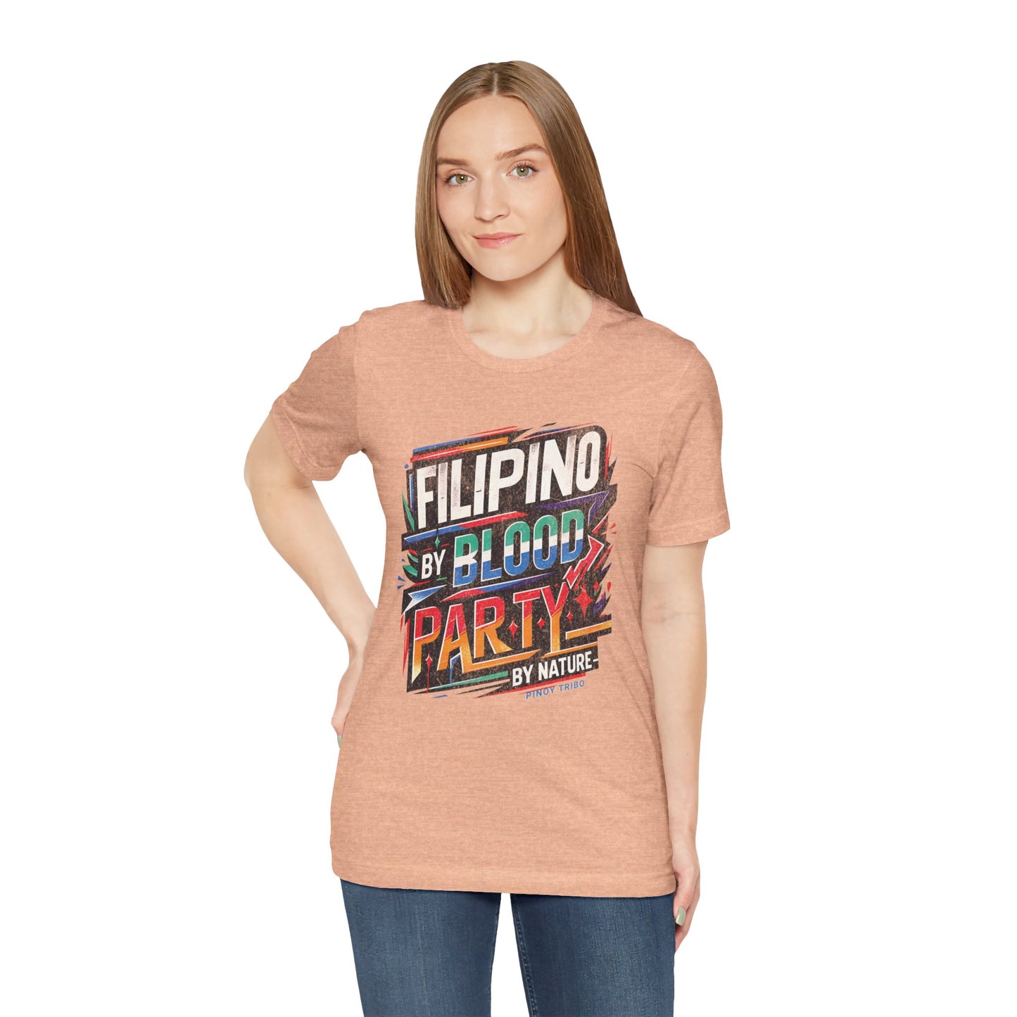 Filipino By Blood Distressed Style Tee (W)