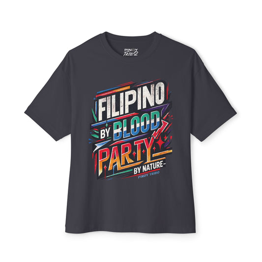 Filipino By Blood Distressed Style Streetwear Tee