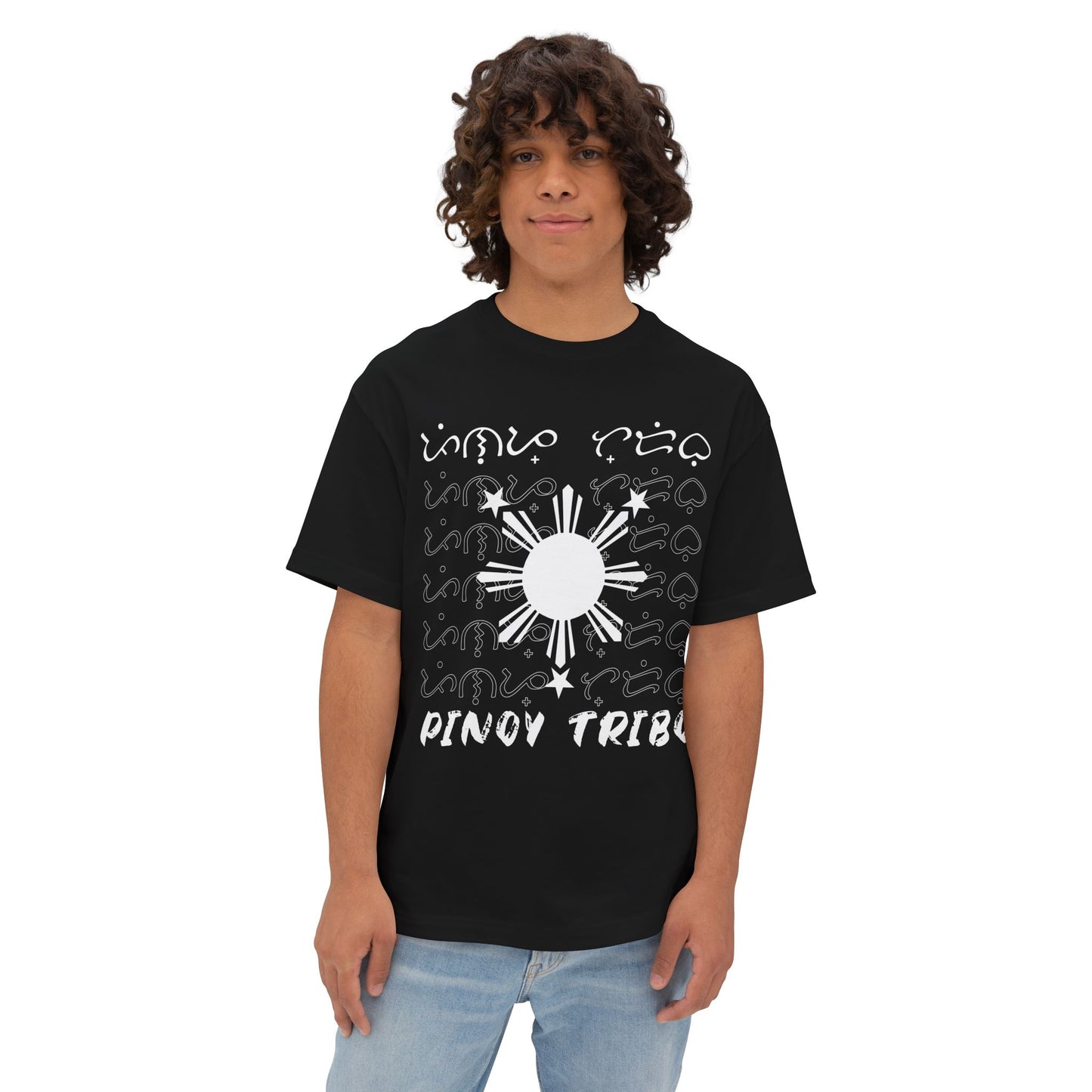 Cascading Baybayin Sun Tri-Stars Streetwear Tee