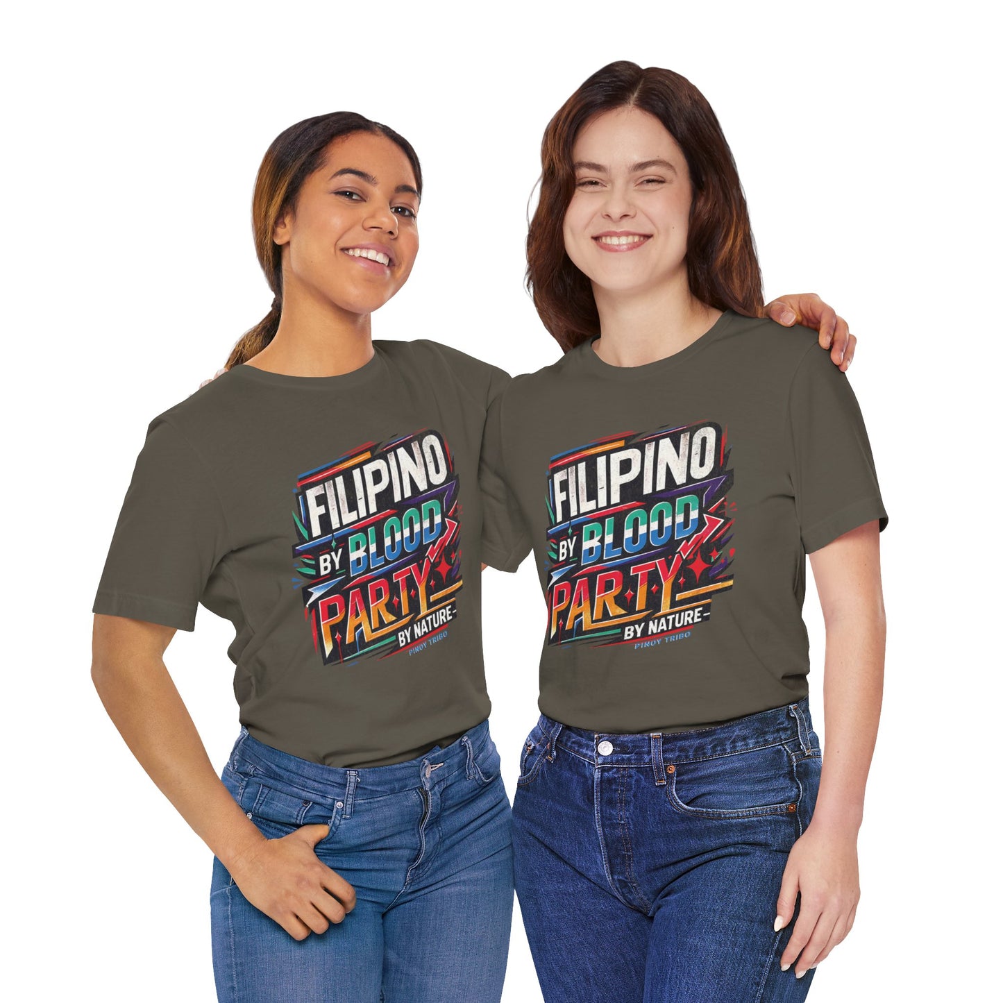 Filipino By Blood Distressed Style Tee (W)