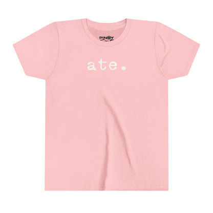 Ate Typewriter Text Youth Tee