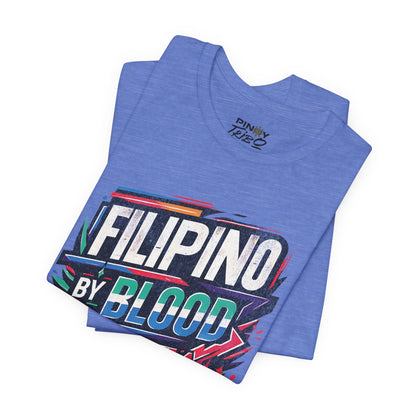 Filipino By Blood Distressed Style Tee (W)