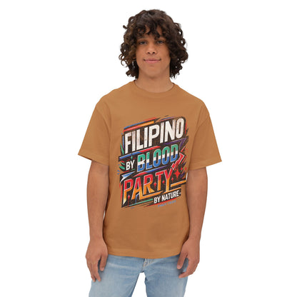 Filipino By Blood Distressed Style Streetwear Tee