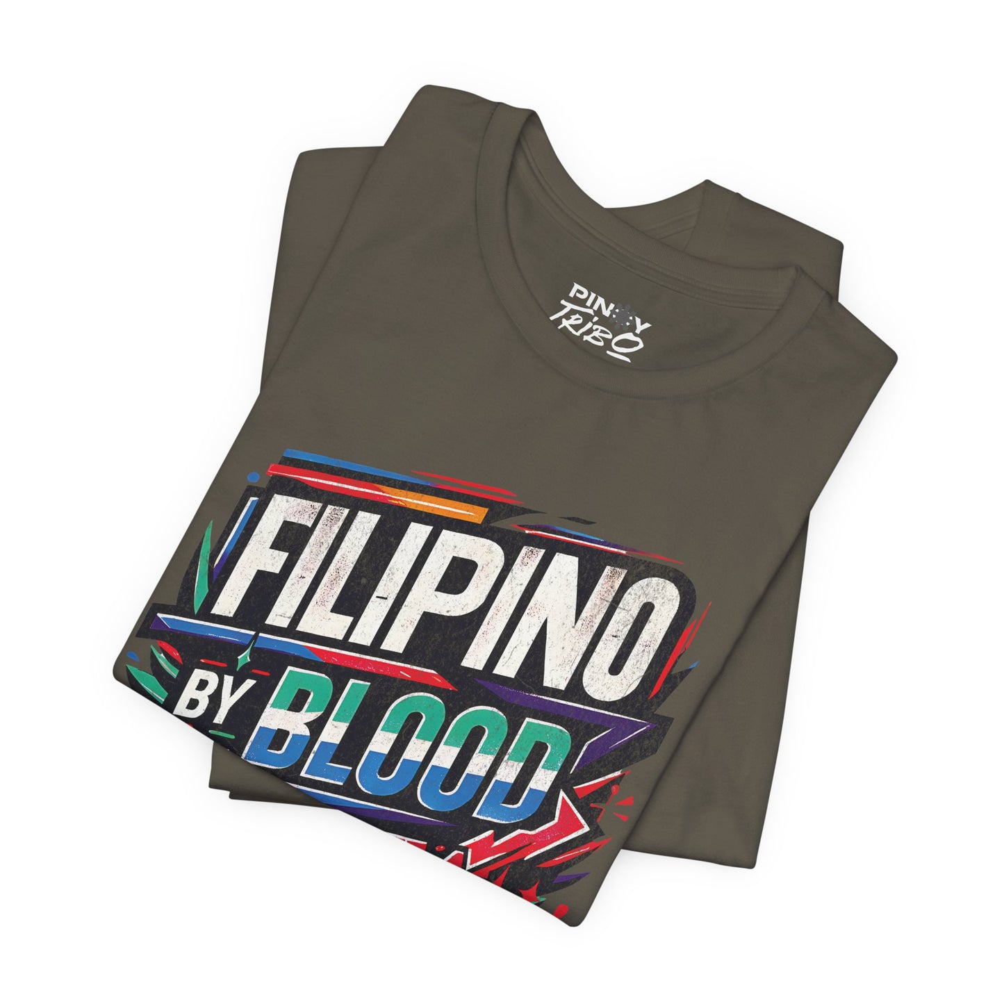 Filipino By Blood Distressed Style Tee (W)