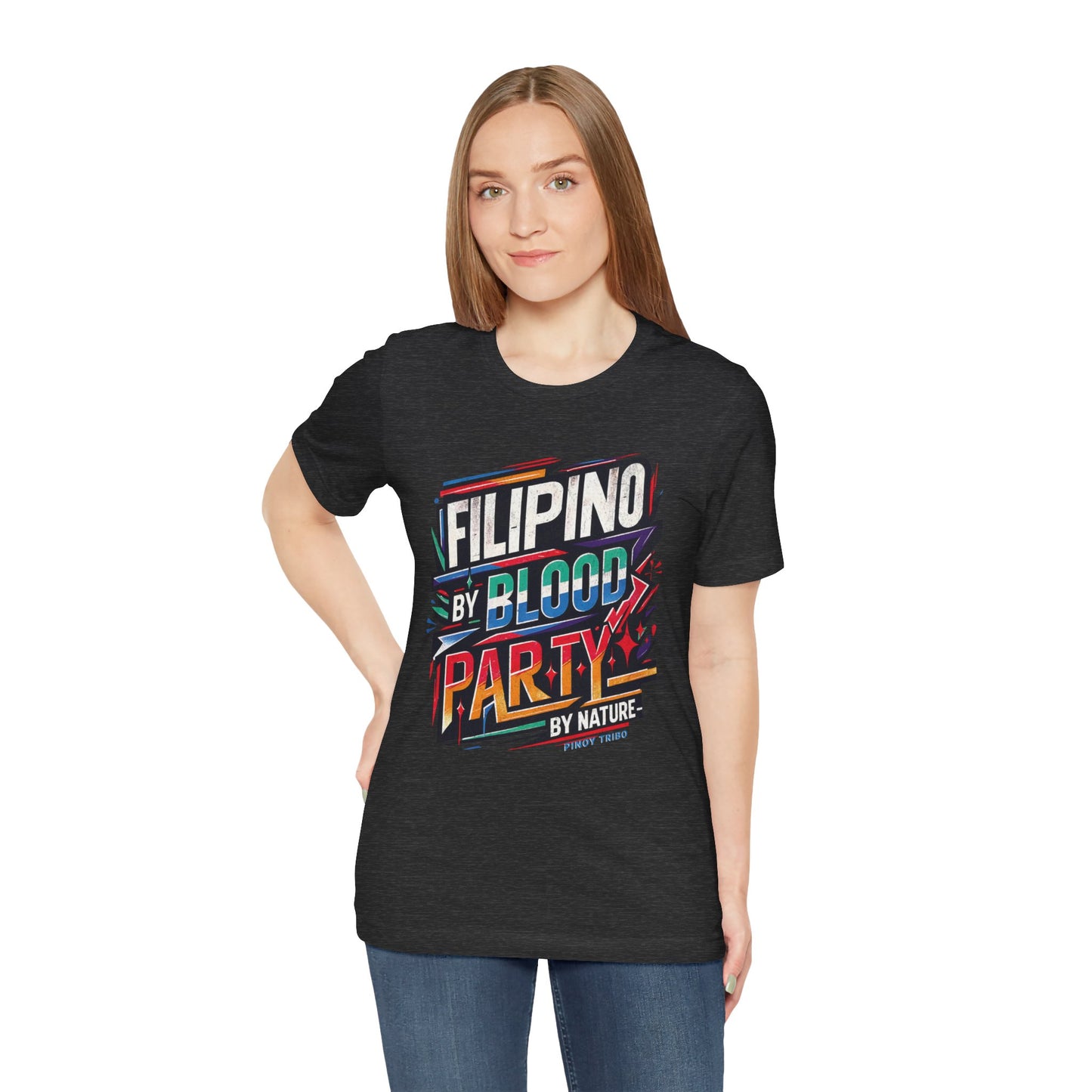 Filipino By Blood Distressed Style Tee (W)