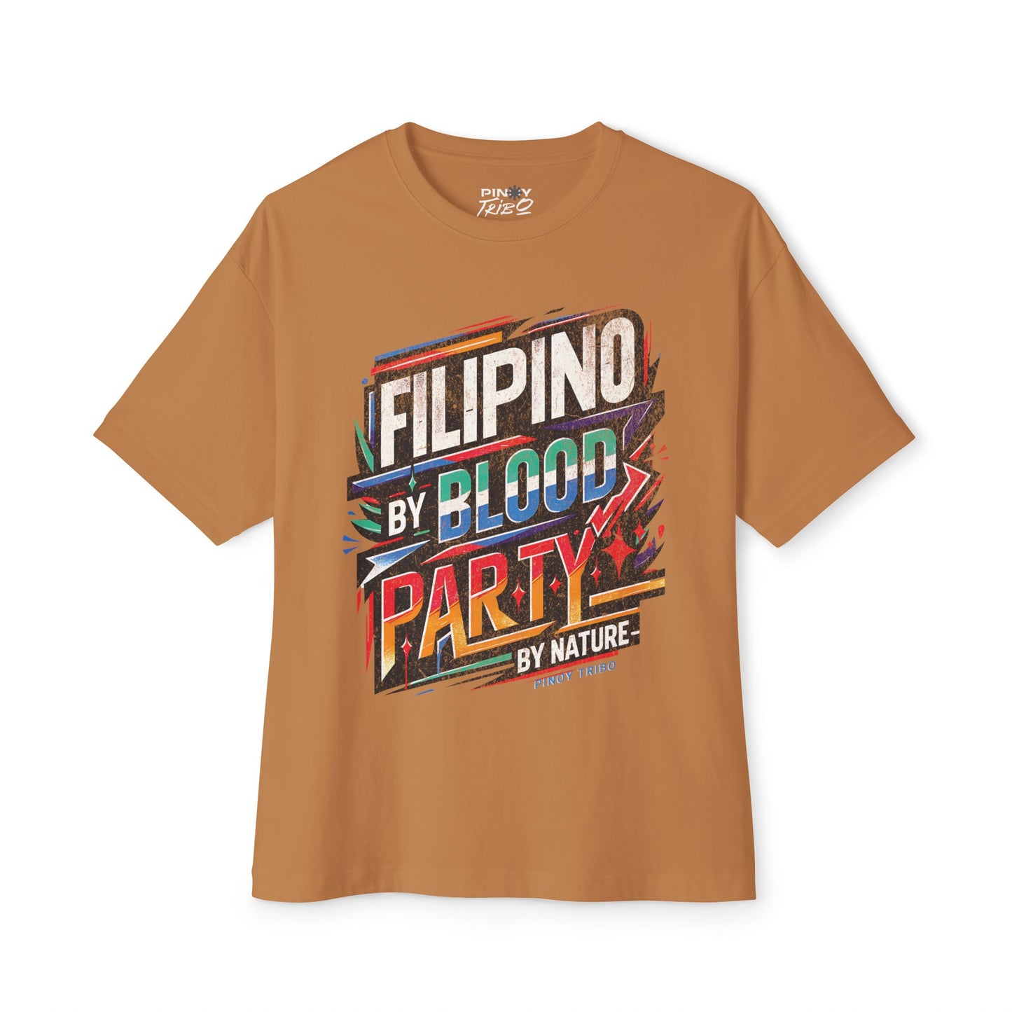 Filipino By Blood Distressed Style Streetwear Tee