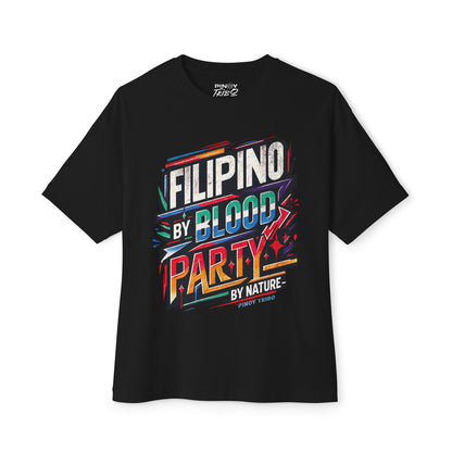 Filipino By Blood Distressed Style Streetwear Tee