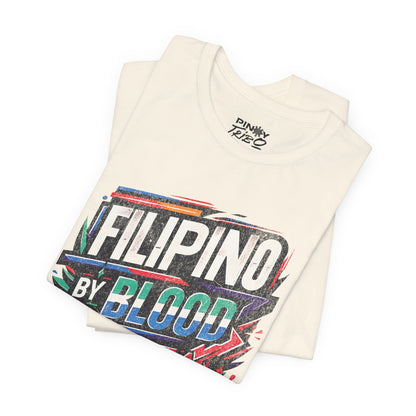 Filipino By Blood Distressed Style Tee (W)