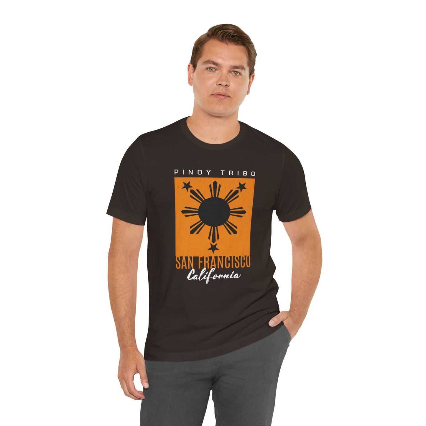 San Francisco California Minimalist Sun Tri-Star Tee