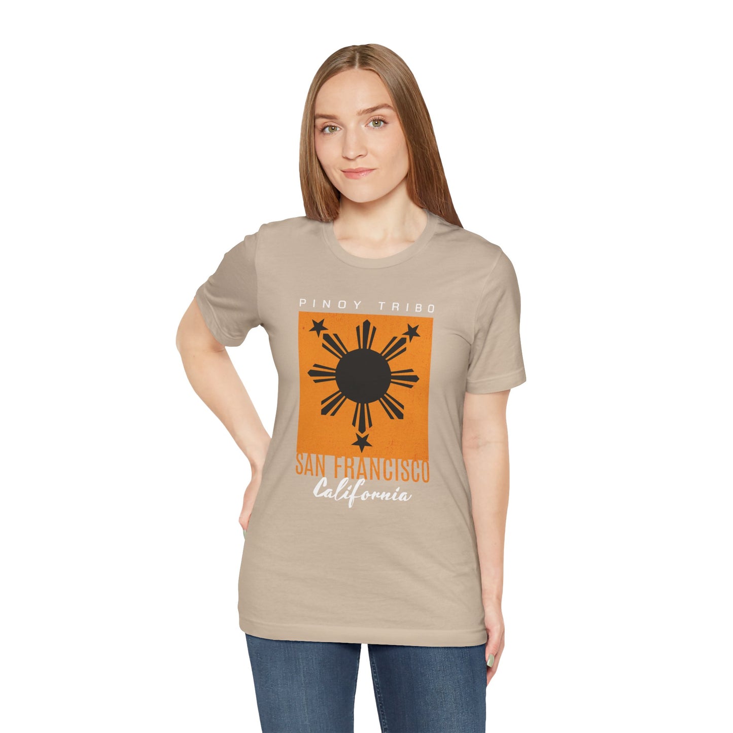 San Francisco California Minimalist Sun Tri-Star Tee (W)