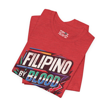 Filipino By Blood Distressed Style Tee (W)