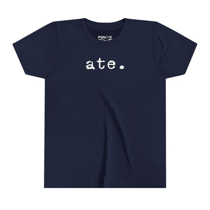 Ate Typewriter Text Youth Tee