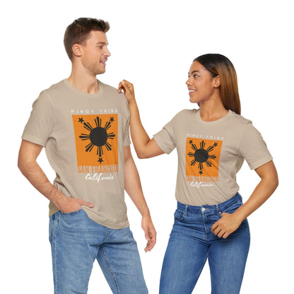 San Francisco California Minimalist Sun Tri-Star Tee