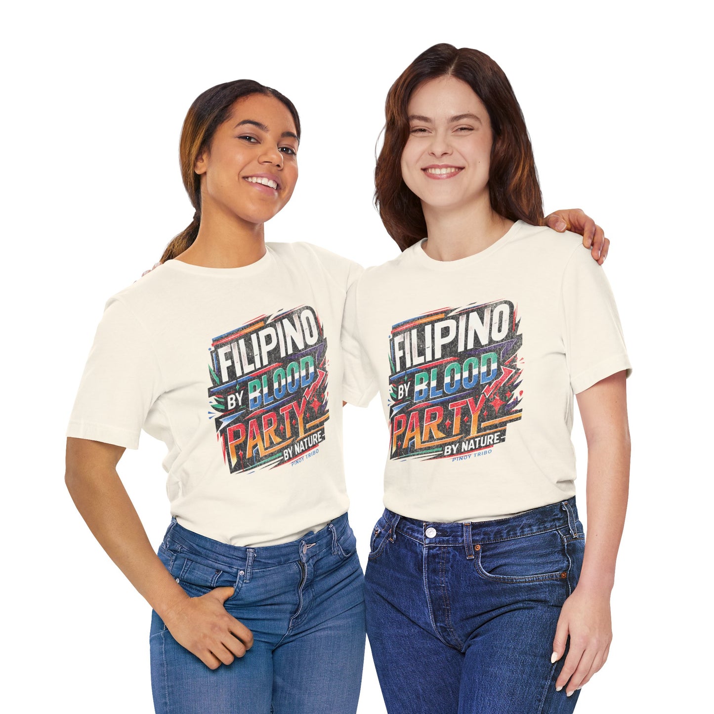 Filipino By Blood Distressed Style Tee (W)