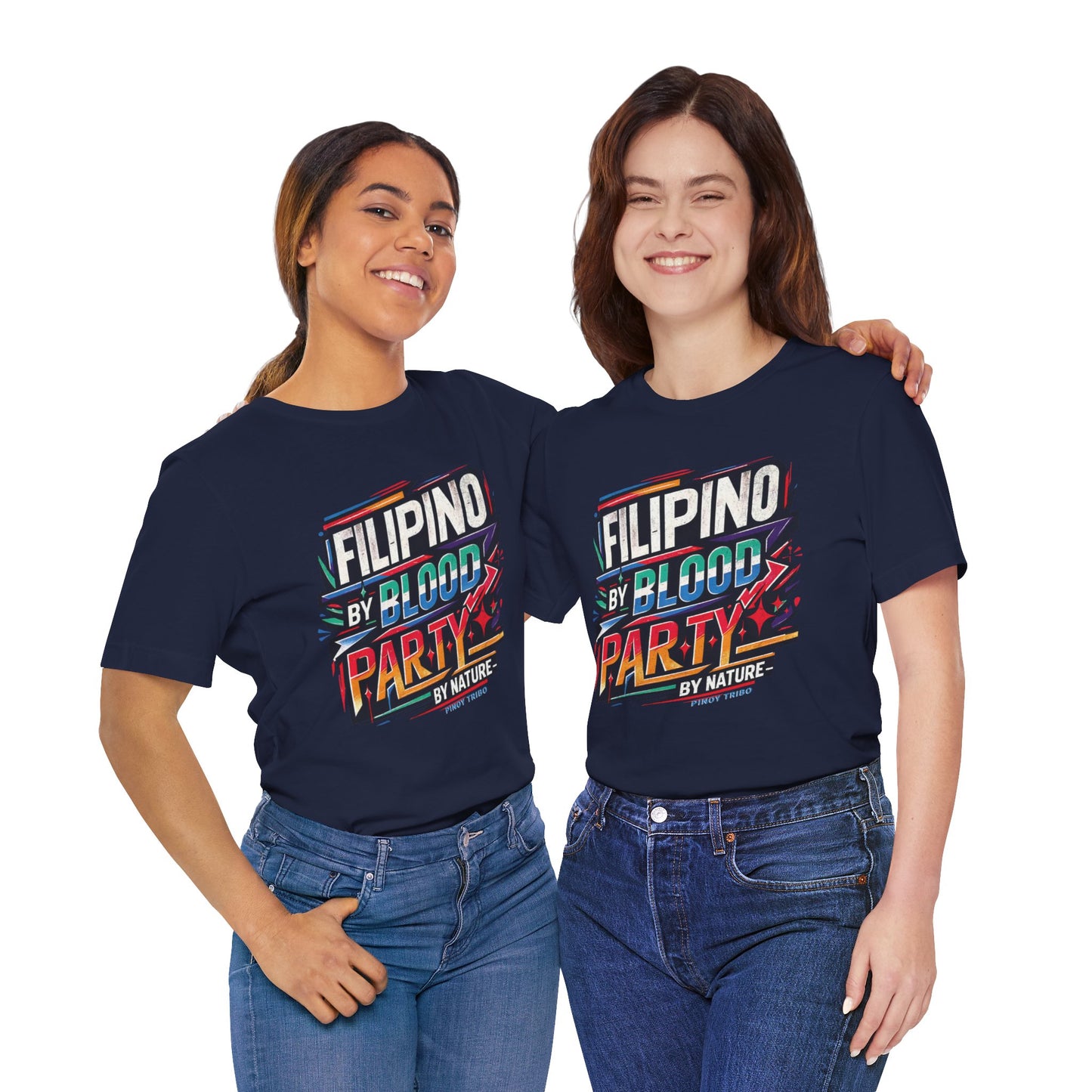 Filipino By Blood Distressed Style Tee (W)