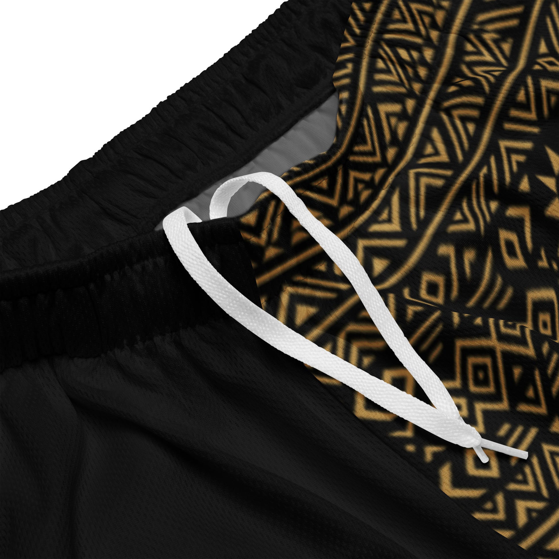 Unisex mesh shorts featuring Filipino tribal patterns and Pinoy Tribo branding