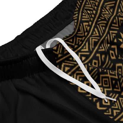 Unisex mesh shorts featuring Filipino tribal patterns and Pinoy Tribo branding