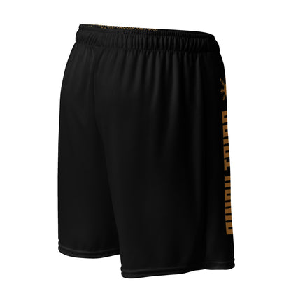 Unisex mesh shorts featuring Filipino tribal patterns and Pinoy Tribo branding