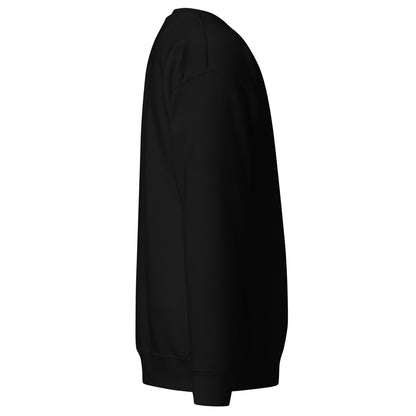 Crewneck sweatshirt with vertical "PINOY TRIBO" text and Filipino sun on sleeve, Baybayin character design on left chest