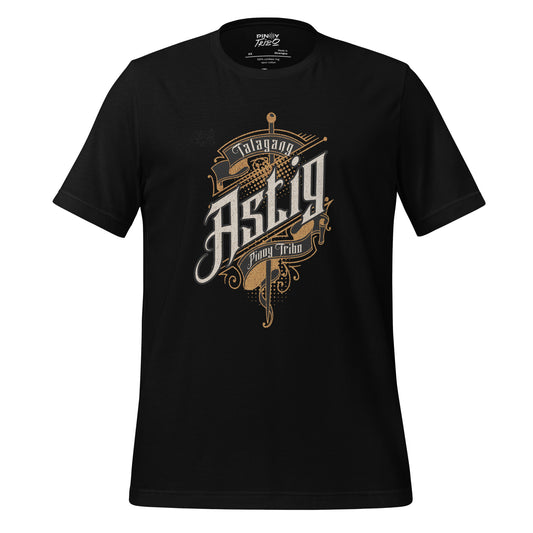 Talagang Astig Filipino streetwear t-shirt with bold lettering and sword-inspired design