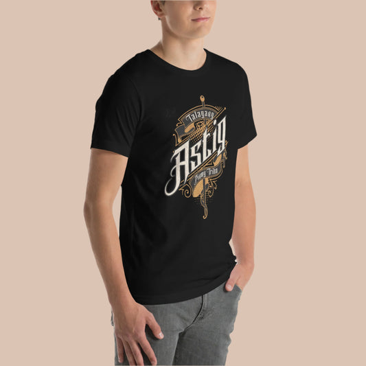 Talagang Astig Filipino streetwear t-shirt with bold lettering and sword-inspired design