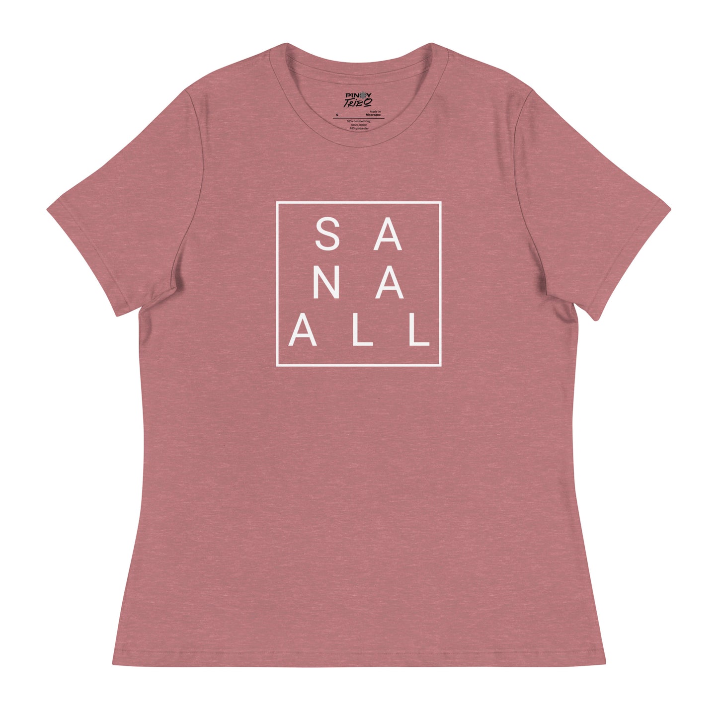 Minimalist boxed design with the phrase 'Sana All' in bold white letters.