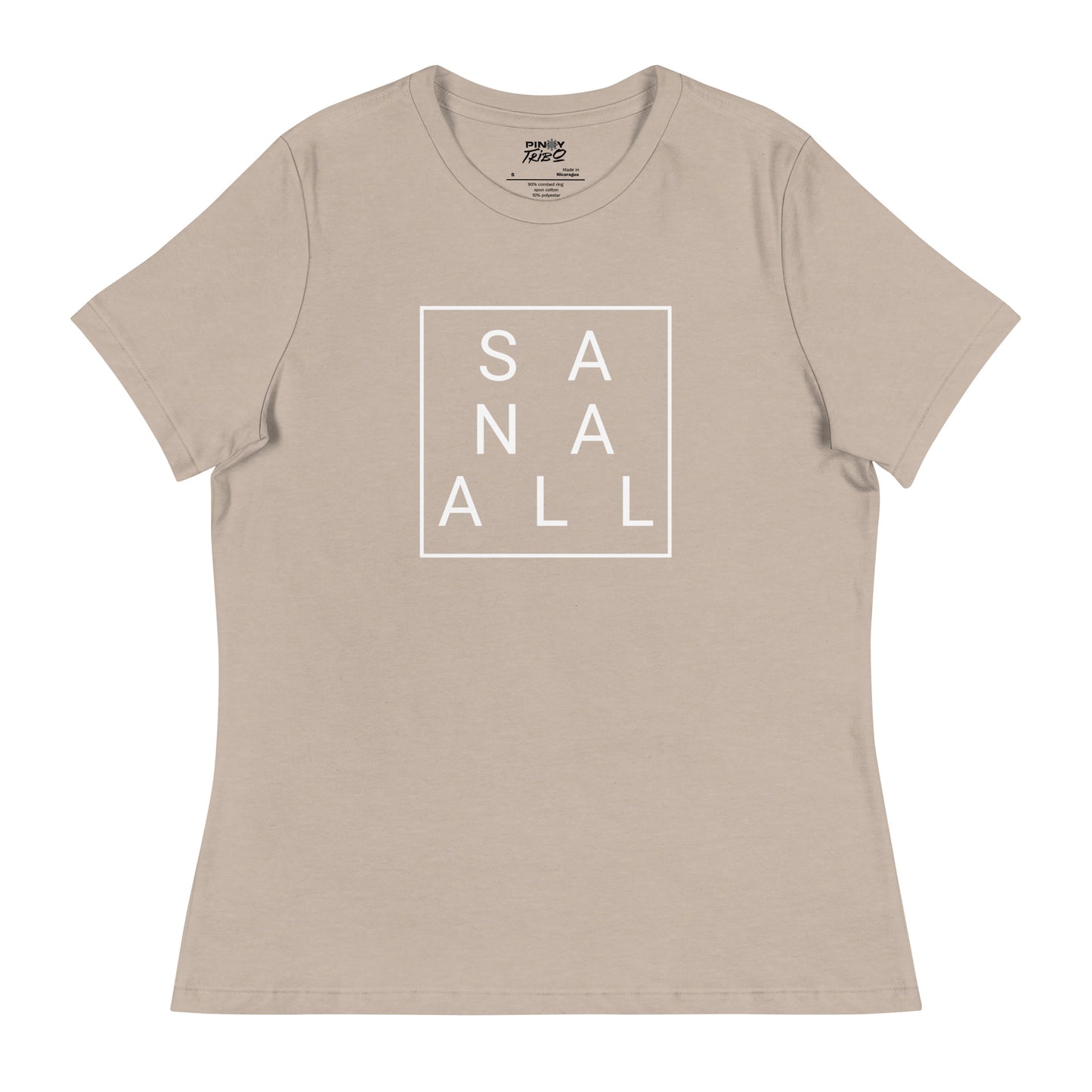 Minimalist boxed design with the phrase 'Sana All' in bold white letters.