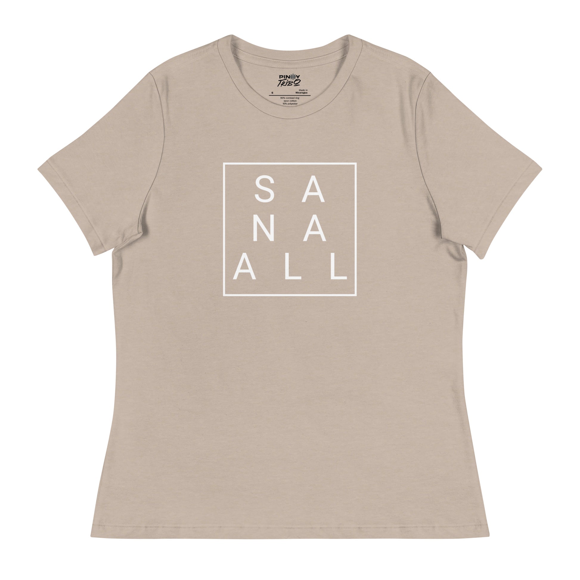 Minimalist boxed design with the phrase 'Sana All' in bold white letters.