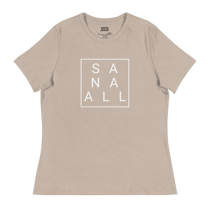 Minimalist boxed design with the phrase 'Sana All' in bold white letters.