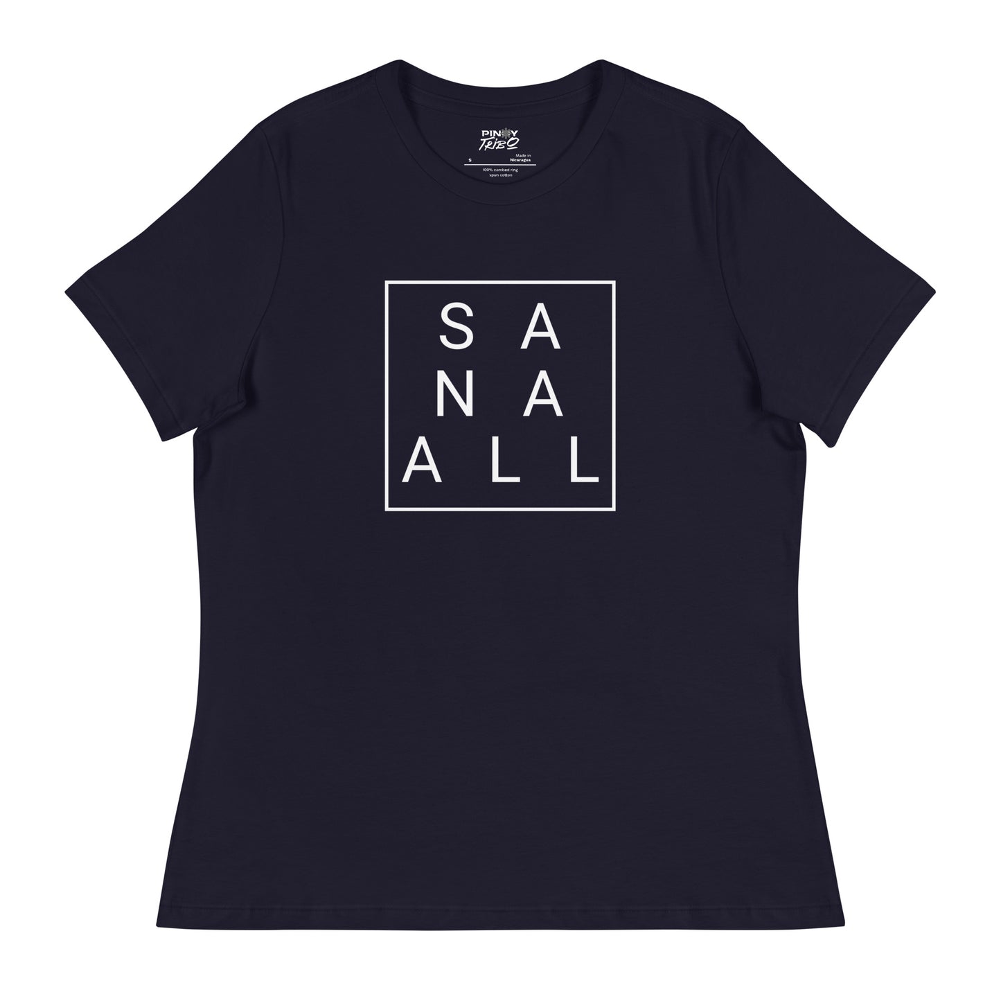 Minimalist boxed design with the phrase 'Sana All' in bold white letters.