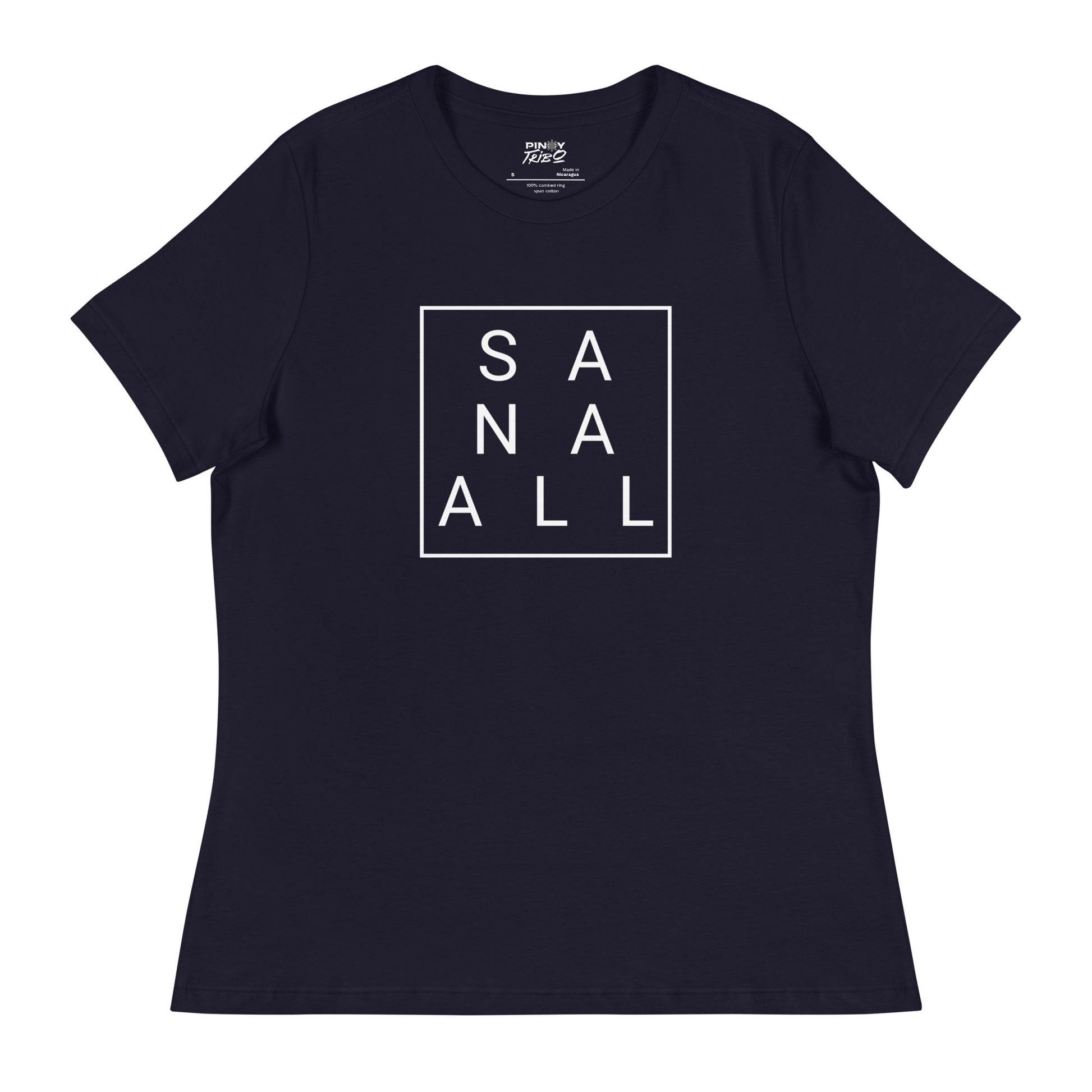 Minimalist boxed design with the phrase 'Sana All' in bold white letters.