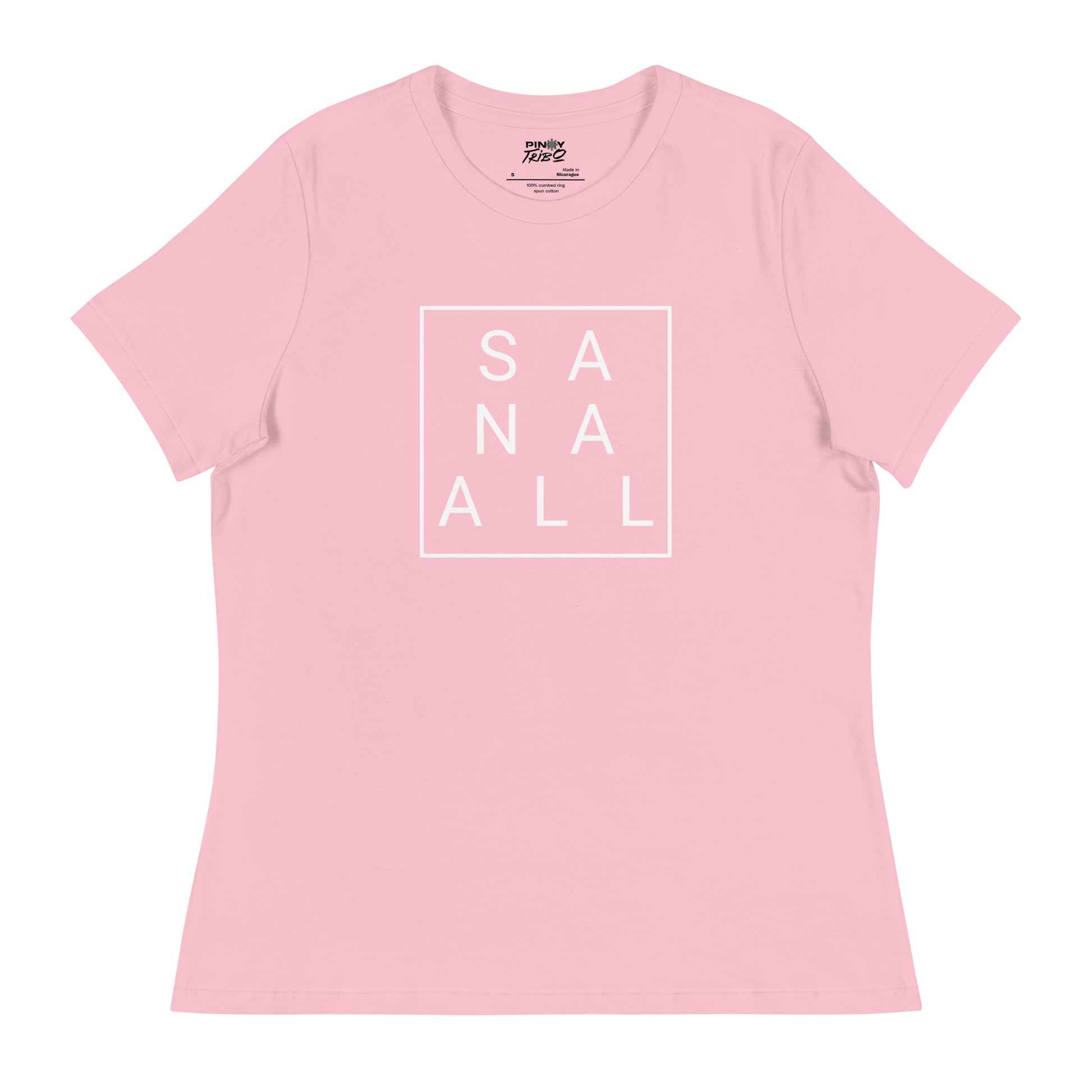 Minimalist boxed design with the phrase 'Sana All' in bold white letters.